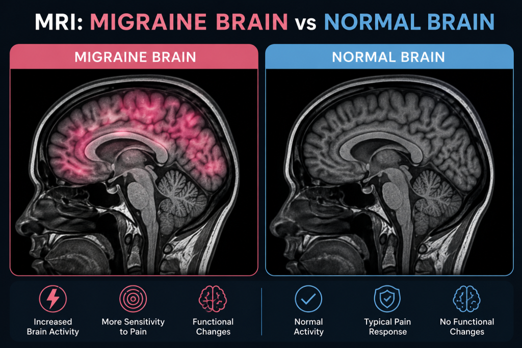 MRI Migraine Brain vs Normal Brain: What Can a Scan Actually Show? MRI migraine brain vs normal brain