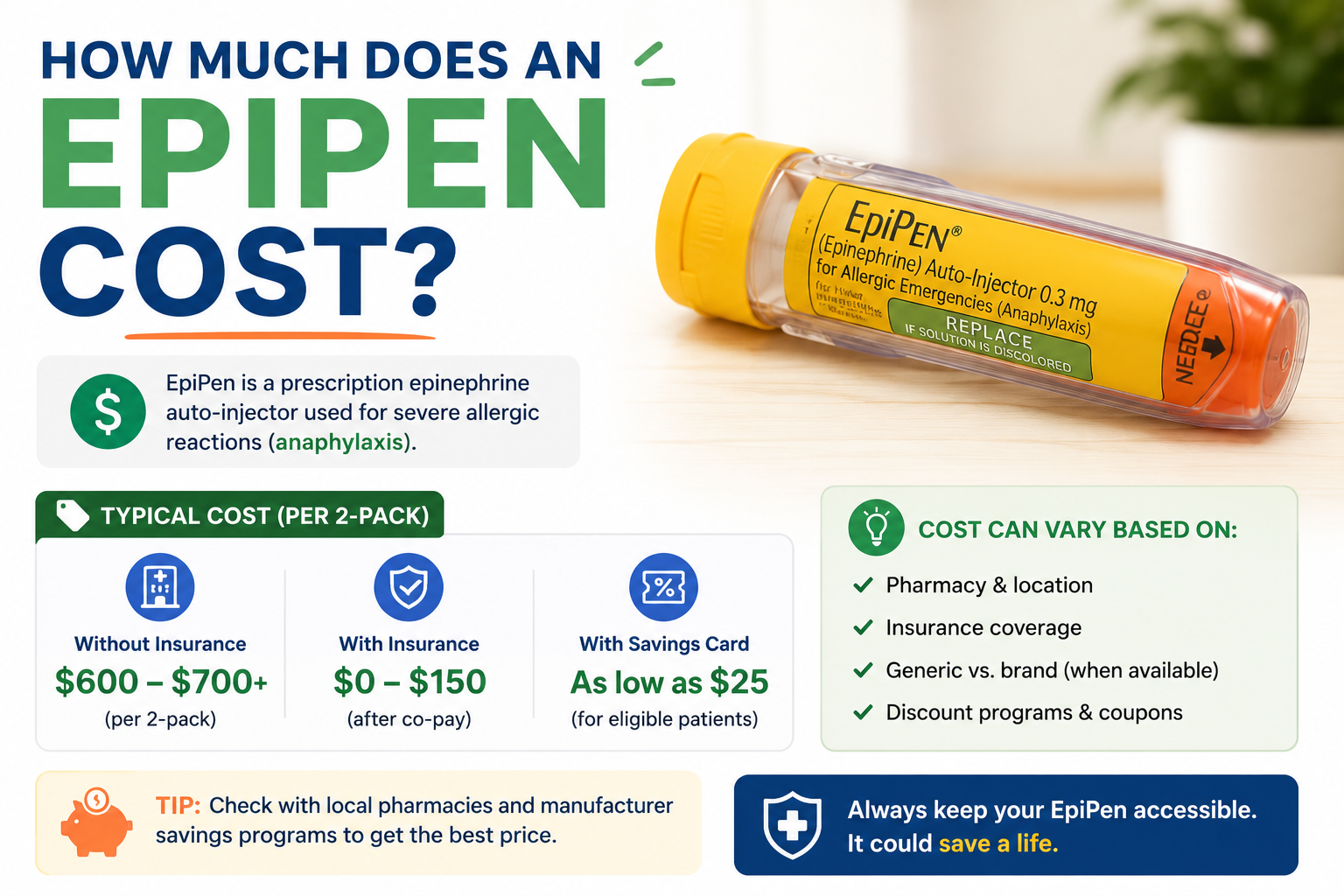 How Much Does an EpiPen Cost in 2026?